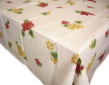 Cotton tablecloth (grape. raw) - Click Image to Close